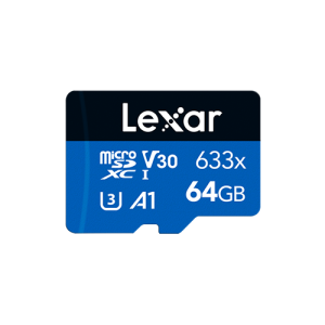 Lexar High Performance microSDXC 64GB 633x V30 UHS-I BLUE Series + adapter