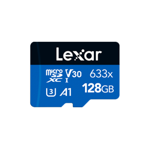 Lexar High Performance microSDXC 128GB 633x V30 UHS-I BLUE Series + adapter