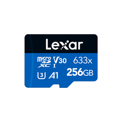 Lexar High Performance microSDXC 256GB 633x V30 UHS-I BLUE Series + adapter