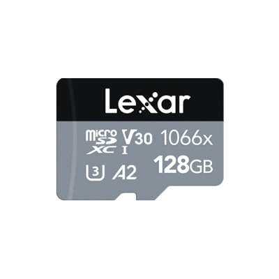 Lexar Professional microSDXC 128GB 1066x V30 A2 UHS-I SILVER Series + adapter