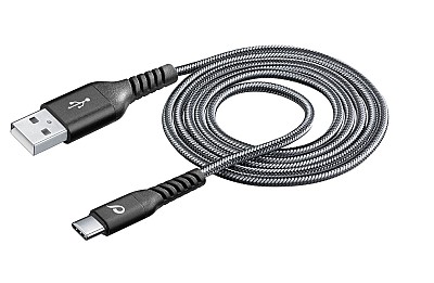 Cellular Line Tetra Force Cable USB to USB-C 1.2m black