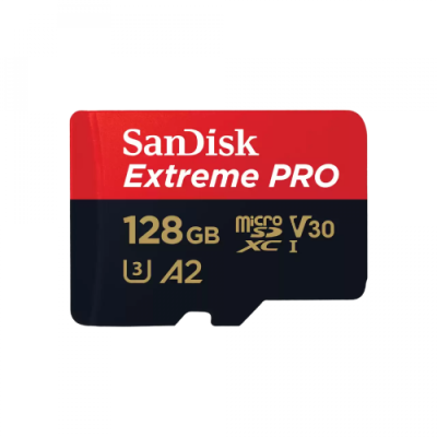 SanDisk Extreme PRO microSDXC 128GB 200MB/s V30 A2 + adapter