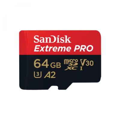SanDisk Extreme PRO microSDXC 64GB 200MB/s V30 A2 + adapter
