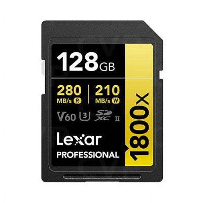 Lexar Professional SDXC 128GB 1800x 280MB/s UHS-II GOLD Series
