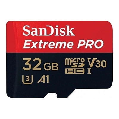 Sandisk Extreme PRO microSDHC 32GB 100MB/s V30 A1 + adapter